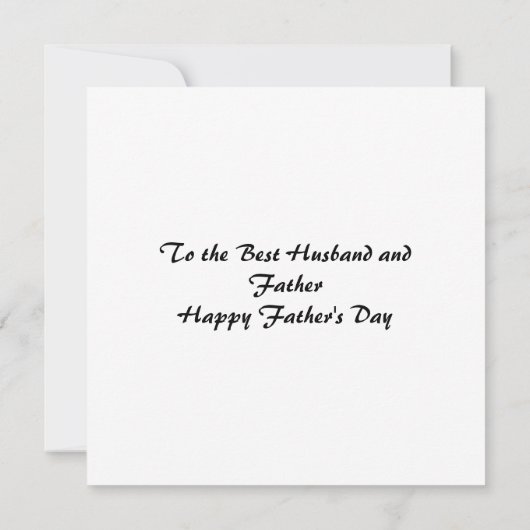 世界最高のの夫と父の写真 カード (裏面)