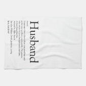 世界最高のの夫の定義 キッチンタオル (横)