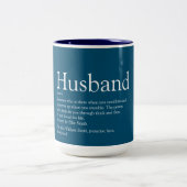 世界最高のの夫の定義 ツートーンマグカップ (中央)