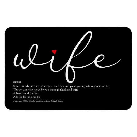 世界最高のの妻の定義 マグネット (横)