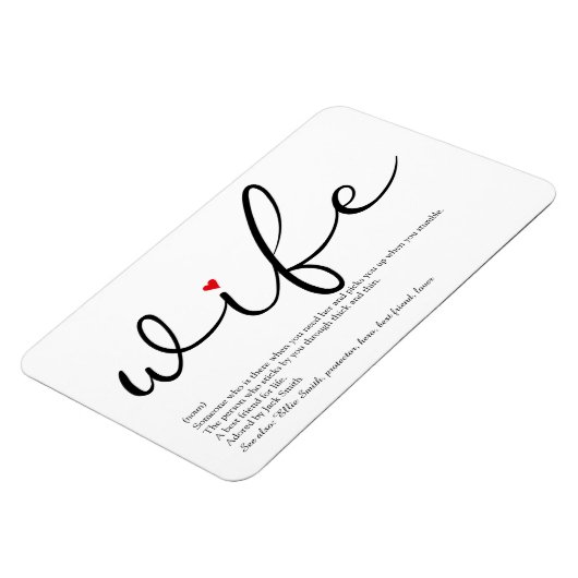 世界最高のの妻の定義 マグネット (左側)