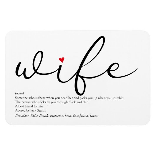 世界最高のの妻の定義 マグネット (横)