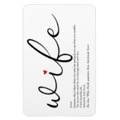 世界最高のの妻の定義 マグネット (縦)