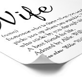 世界最高のの妻定義スクリプエレガントト ポスター (角)