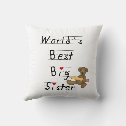 世界最高のの姉妹贈り クッション (裏面)