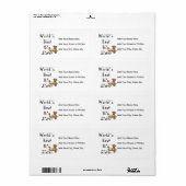 世界最高のの姉妹贈り ラベル (フルシート)