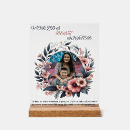 「世界最高のの姉妹」 パーソナライズされた アクリルサイン