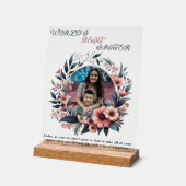 「世界最高のの姉妹」 パーソナライズされた アクリルサイン (傾斜)