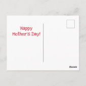 世界最高のの姑！赤いハート母の日 ポストカード (裏面)