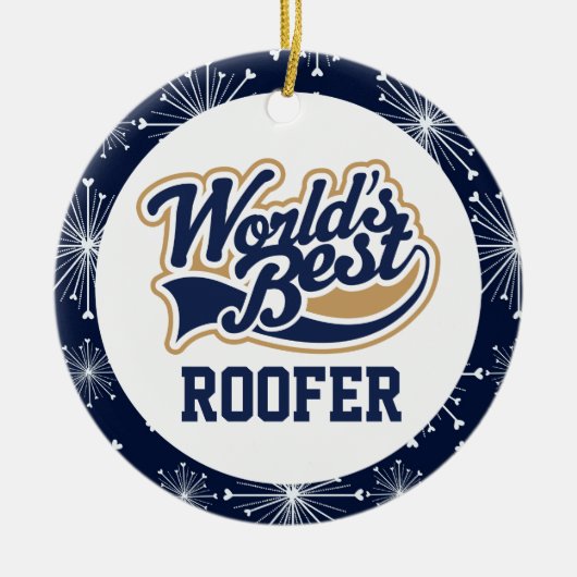 世界最高のの屋上ギフト セラミックオーナメント (正面)
