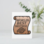 世界最高のの弟おもしろい証 ポストカード (スタンド正面)