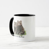 世界最高のの弟水彩可愛いクマ マグカップ (正面左)