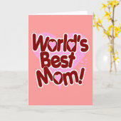 世界最高のの母さん！ カード (黄色い花)