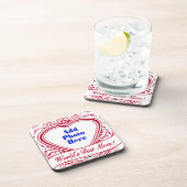 世界最高のの母さん！フォト赤いハート コースター (右側)