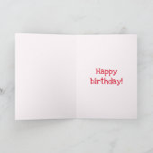 世界最高のの母さん！ |赤いハート母誕生日 カード (内部)