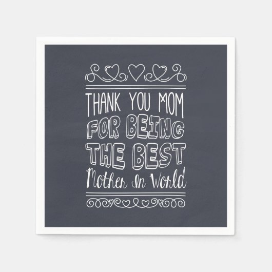 世界最高のの母のために |ナプキン スタンダードカクテルナプキン (正面)