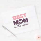 世界最高のの母の日のシールで母母 スクエアシール (封筒)