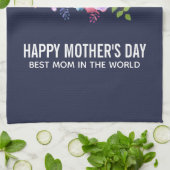 世界最高のの母の日のバラの母 キッチンタオル (折り畳み)