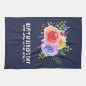 世界最高のの母の日のバラの母 キッチンタオル (横)