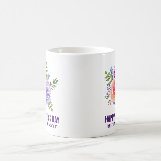 世界最高のの母の日のバラの母 コーヒーマグカップ (中央)