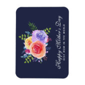 世界最高のの母の日のバラの母 マグネット (縦)