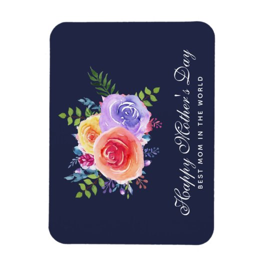 世界最高のの母の日のバラの母 マグネット (縦)