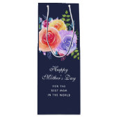 世界最高のの母の日のバラの母 ワインギフトバッグ (正面)