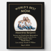 世界最高のの母の日の写真が個人設定 フォトプラーク (正面)