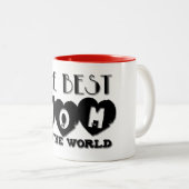 世界最高のの母の日の母の日2トーンのマグカップ ツートーンマグカップ (正面右)