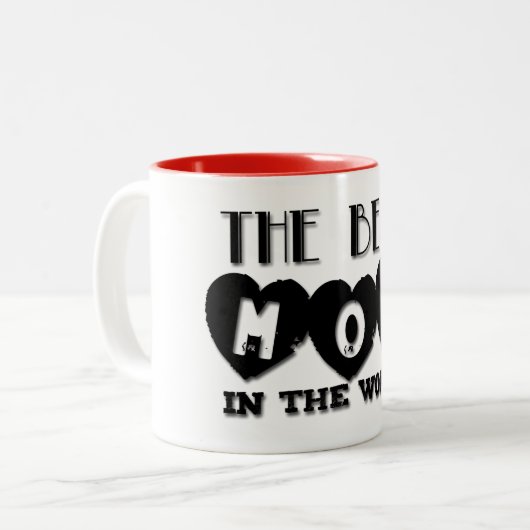世界最高のの母の日の母の日2トーンのマグカップ ツートーンマグカップ (正面左)