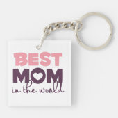世界最高のの母の日キーチェーンの母 キーホルダー (裏面)