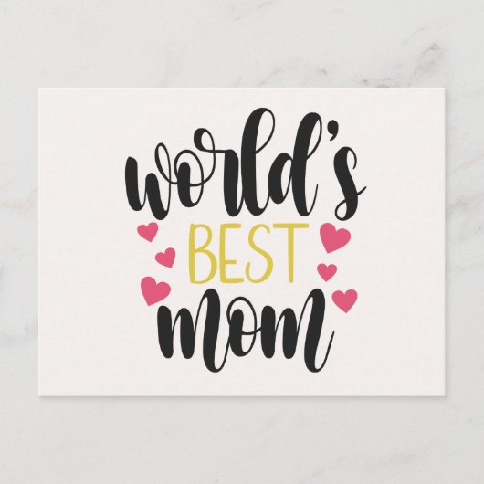 世界最高のの母の日 |はがき ポストカード (正面)