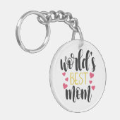 世界最高のの母の日|キーチェーン キーホルダー (正面左)