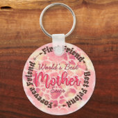 世界最高のの母友は初めて最高の友 キーホルダー (正面)