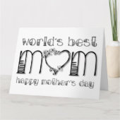 世界最高のの母母の日 カード (正面)