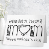 世界最高のの母母の日 カード