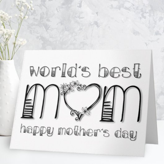世界最高のの母母の日 カード
