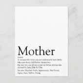 世界最高のの母母、母の定義 ポストカード (正面)
