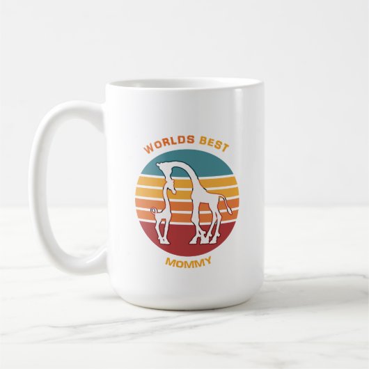 世界最高のの母、ギラフェス コーヒーマグカップ (左)