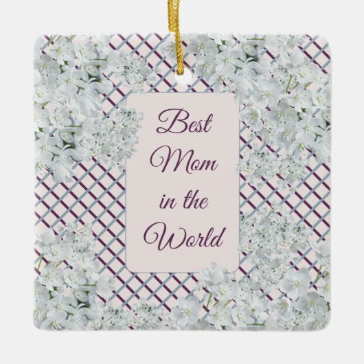 世界最高のの母 セラミックオーナメント (正面)