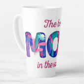 世界最高のの母 |母の日コーヒー カフェラテマグ (左アングル)