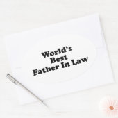 世界最高のの法律父 楕円形シール (封筒)