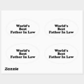 世界最高のの法律父 楕円形シール (シート)