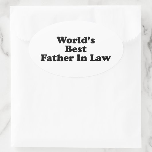 世界最高のの法律父 楕円形シール (バッグ)