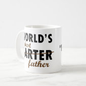 世界最高のの父おもしろいの日 コーヒーマグカップ (正面左)