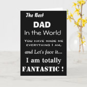 世界最高のの父のカードのおもしろいパパ カード (黄色い花)