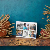 世界最高のの父の日にパパフォトコラージュ フォトプラーク (側面)