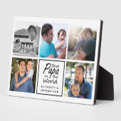 世界最高のの父の日にパパフォトコラージュ フォトプラーク (側面)