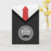 世界最高のの父の日のパパカードの誕生日 カード (黄色い花)