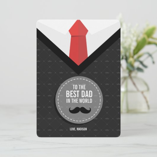 世界最高のの父の日のパパカードの誕生日 カード (スタンド正面)